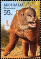 Diprotodon on stamp of Australia 2008