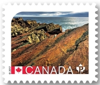 Fossil site: Mistaken Point on stamp of Canada 2017