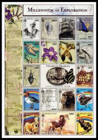 Charles Darwin on stamps of Mongolia 2000