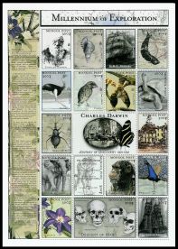 Charles Draft of Darwin on stamps of Mongolia 2000