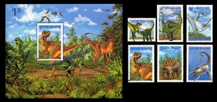 Dinosaur stamps of New Zealand 1993
