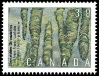 Stromatolites on stamp of Canada 1990