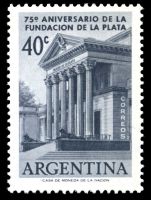 La Plata Natural Sciences Museum on stamp od Argentina 1958