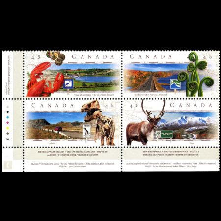Dinosaur Trail in Alberta on stamps of Canada 1998