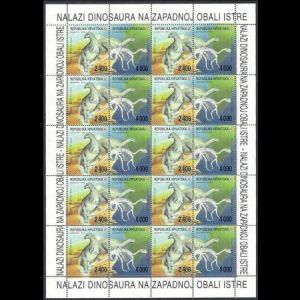 Iguanodon dinosaur on stamps of Croatia 1994