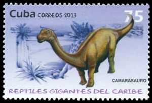 Camarasaurs  on stamp of Cuba 2013