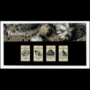 Fossils on stamps of Denmark 1998