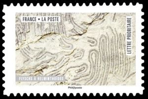 Helminthoides Flysch on stamp of France 2018