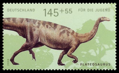 Plateosaurus  on stamp of Germany 2008