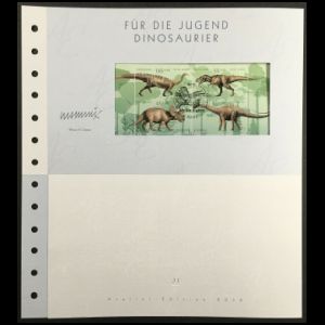Color variation of Dinosaurs Mini-Sheet of Germany 2008