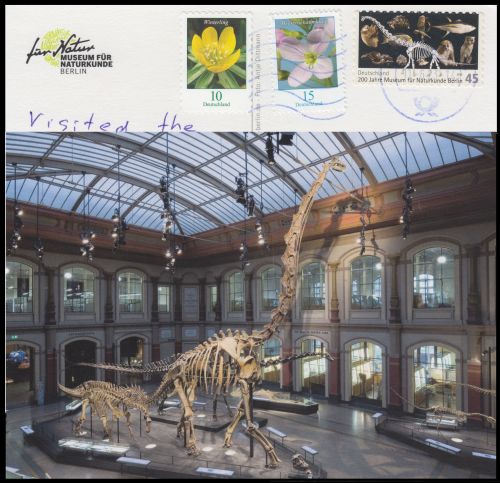 Brachiosaurus brancai dinosaur on Bicentenary of Museum fuer Naturkunde in Berlin FDC of Germany 2010