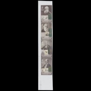 Imperforate stamps of Charles Darwin, Gibraltar 2009