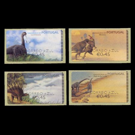 dinosaur ATM stamps of Portugal 2002