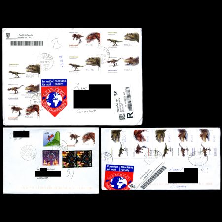 dinosaurs on signed FDC stamps of Portugal 2015
