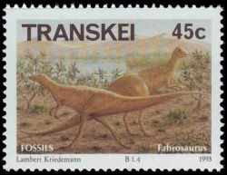 Fabrosaurus on stamp of Transkei 1993