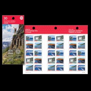 UNESCO World Heritage Sites on self-adhesive stamps of Canada 2014