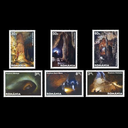 caves of Romania on stamps from 2011