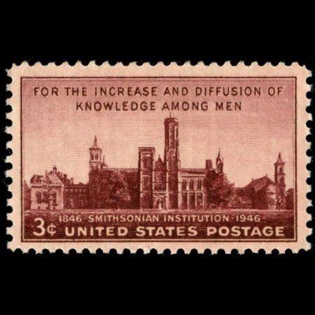 USA 1946 stamp of 100th anniversary of the founding of the Smithsonian Institution