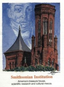 James Smithson on USA 1996 cover of 150th anniversary of the founding of the Smithsonian Institution