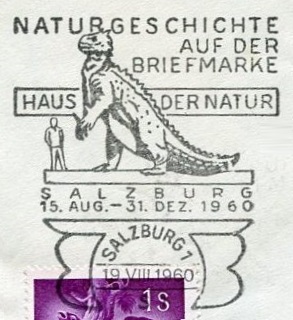Haus der Natur Salzburg on postmark of Austria 1960
