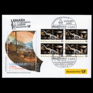 Fossil found place on cachet of commemorative cover of International stamps show in Luzern, Switzerland