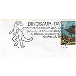 Stamposaurus on postmark of USA 1989