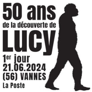 Australopithecus afarensis, Lucy, on postmark of France 2024