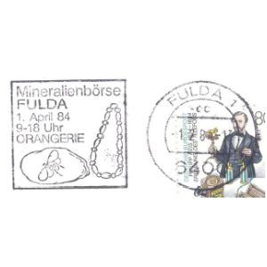 Insect in Amber on commemorative postmark of Germany 1984