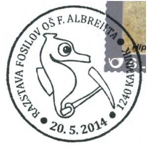 Sea horse on commemorative postmark of Slovenia 2014