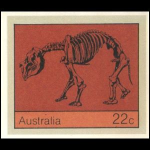 Diprotodon on imprinted stamp Australia 1980