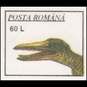 Pterodactylus on imprinted stamp from Postal Stationary of Romania 1994