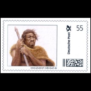 Neanderthal on personalized postal stationery of Germany