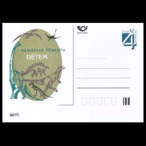 Dinosaurs on personalized postal stationery of Czech Republic 1998