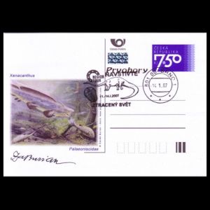 Prehistoric animals on personalized postal stationery of Czech Republic 2007