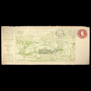 Prehistoric animals on postal stationery of USA 1922