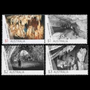 Fossil found place on cave stamps of Australia 2017