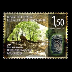 Ravlica cave on stamp of Bosnia and Herzegovina 2010