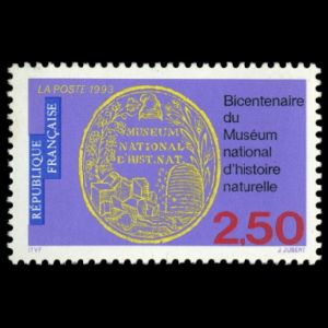 Bicentennial of Natural History Museum on stamp of France 1993
