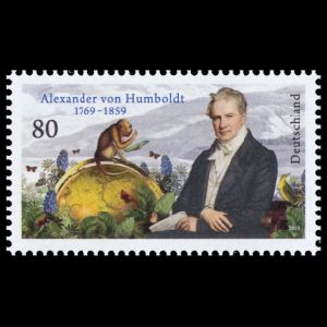 Alexander von Humbolt on stamp of Germany 2019