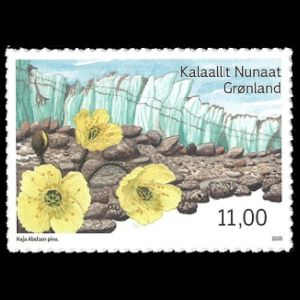 Fossil site on stamp of Greenland 2009