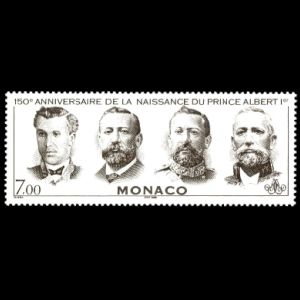 Prince Albert I on stamp of Monaco 1998