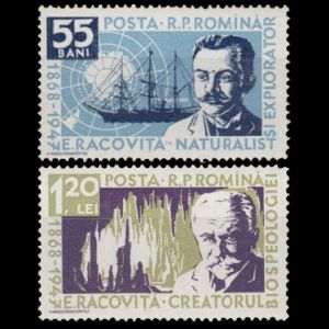 Emil Racovita on stamps of Romania 1958
