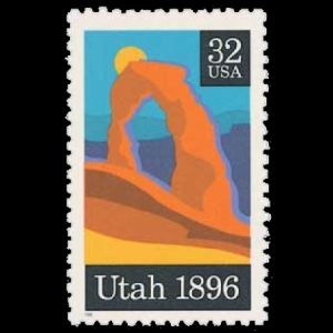 Landmark of Arches National Park on stamp of USA 1996