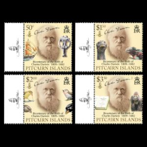 Charles darwin stamps of Pitcairn islands from 2009