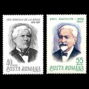 Emil Racovita and Ion Ionescu on stamps of Romania 1968