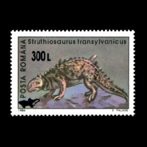 Struthiosaurus transsylvanicus dinosaur on stamp of  Romania 2001