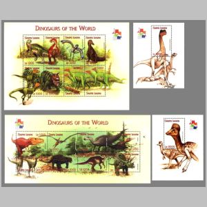 Dinosaurs on stamps of Sierra Leone  2001