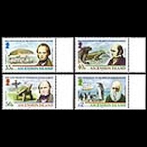 Charles Darwin on stamps of Ascension Islands from 2009