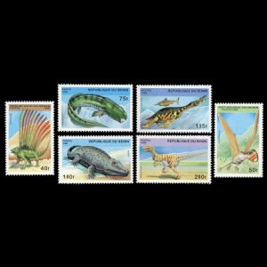 Dinosaurs and other prehistoric animals on stamps of Benin 1996