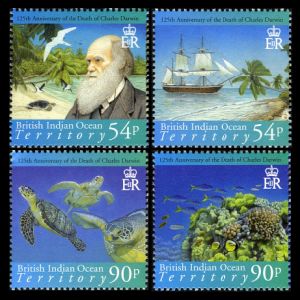 Charles Darwin on stamps of British Indian Ocean Territory 2007
